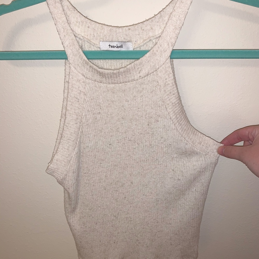 Cream Halter/Crop Top